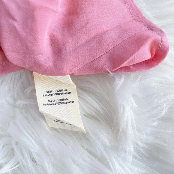 L’agence Jodie Slip Midi Dress Pink Rose V-neck Spaghetti Straps Sliky - Picture 11 of 15